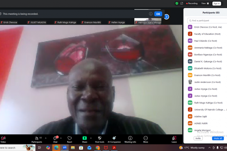 Prof. Paul Odundo during the 1st annual conference