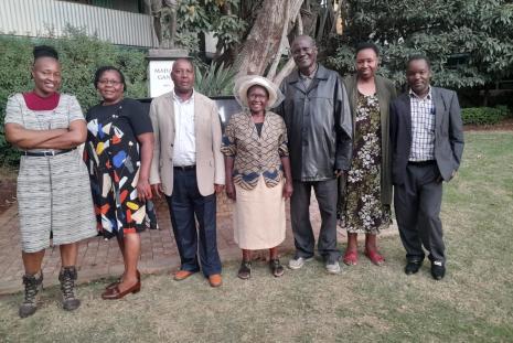 Members of Department pose for a photo with Dr Teresia W Kazungu